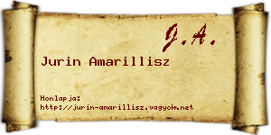 Jurin Amarillisz névjegykártya